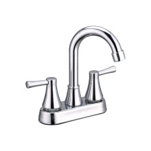 Favorable price 304SS Flexible Hose Sink mixer, Two Handles Chrome plating South Amercian style basin faucet